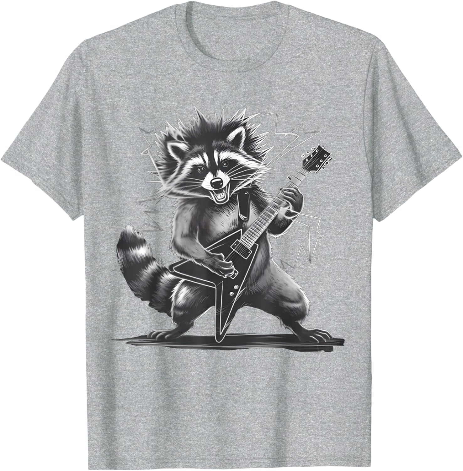 Funny Raccoon Rock and Roll T-Shirt for Men, Women, and Kids - 21