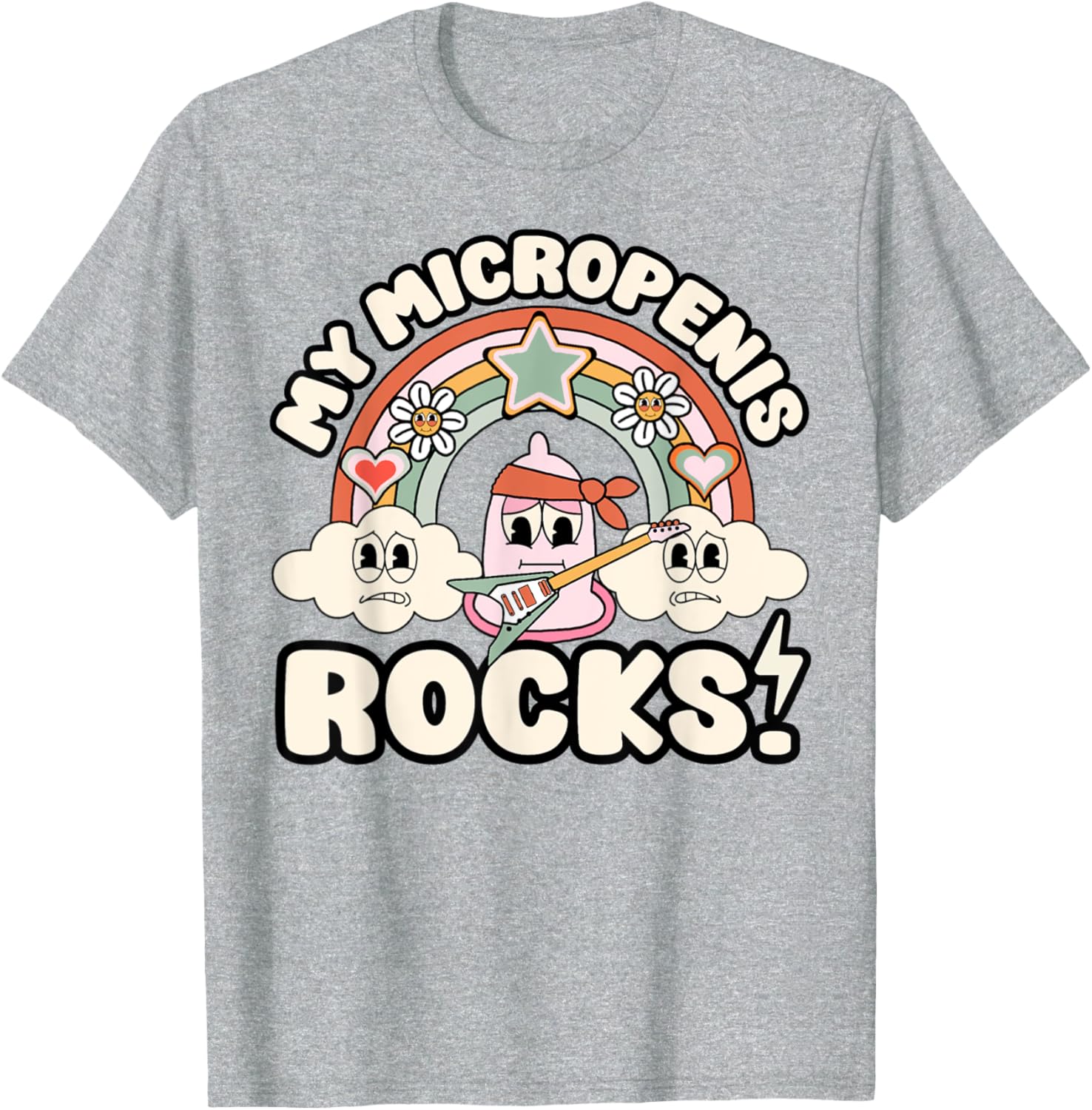 Funny Retro Micropenis Rocks T-Shirt for Adult Humor Lovers - 3