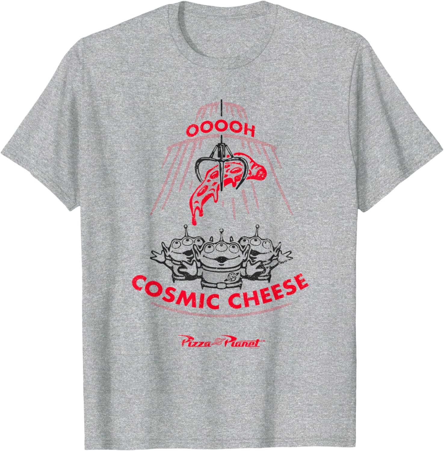 Cosmic Cheese T-Shirt Featuring Toy Story Pizza Planet Aliens - 3