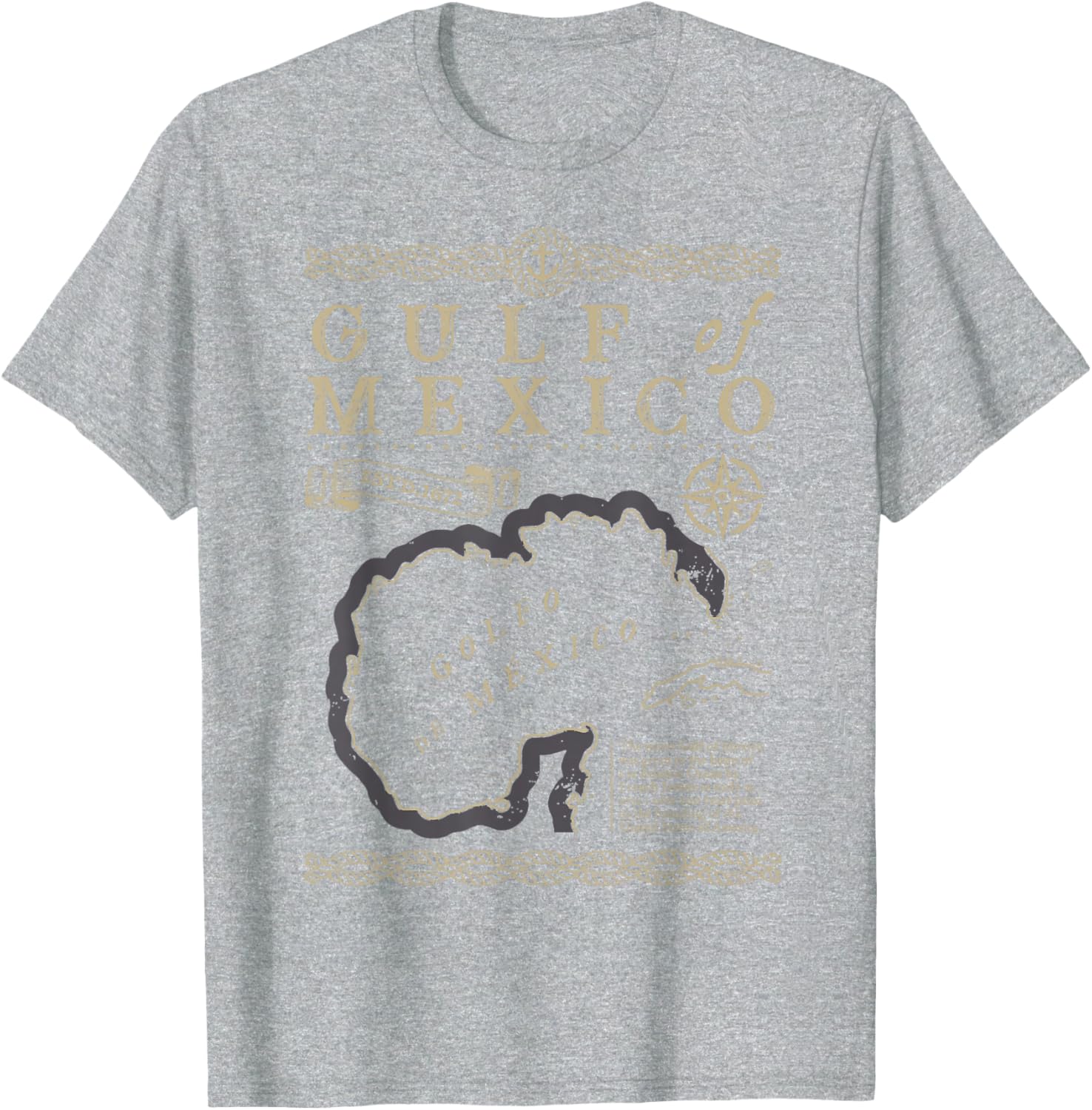 Gulf of Mexico Est 1550 Retro Vintage Beach T-Shirt for Relaxed Style - 24
