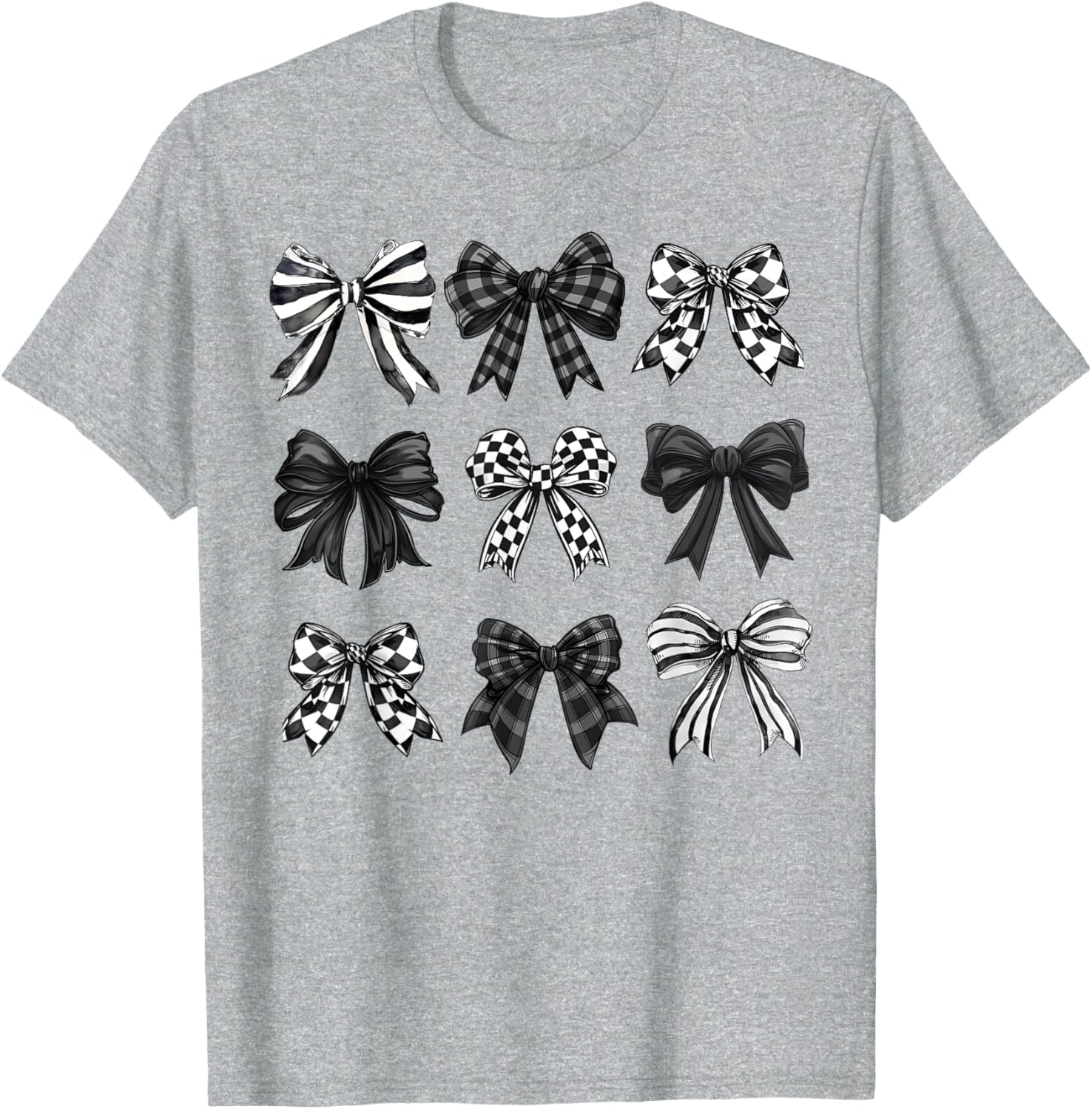 Trendy Coquette Bow and Ribbon Graphic T-Shirt for Girls and Women - 14