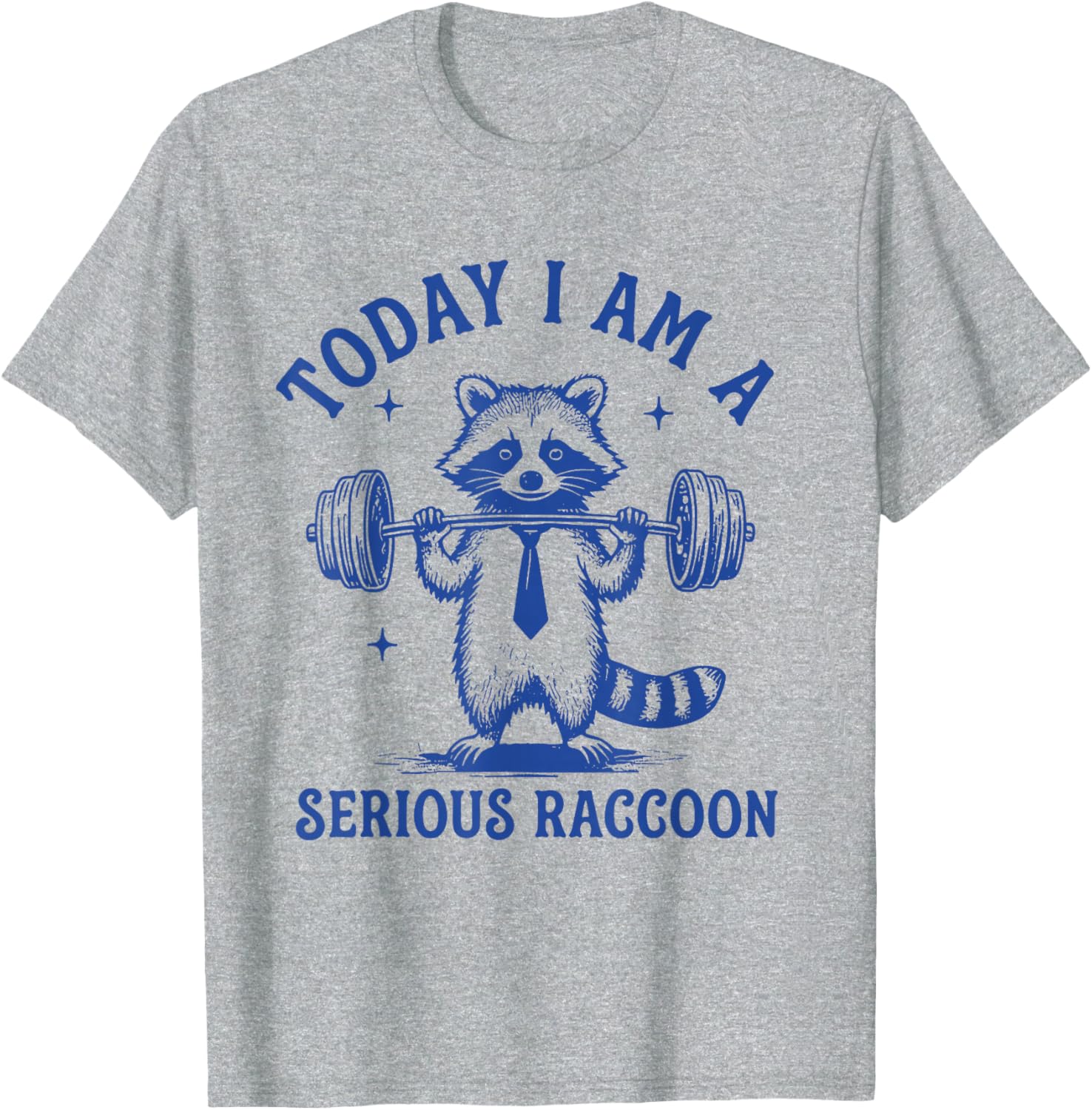 Funny Serious Raccoon Lifting Weights T-Shirt for Animal Lovers - 9