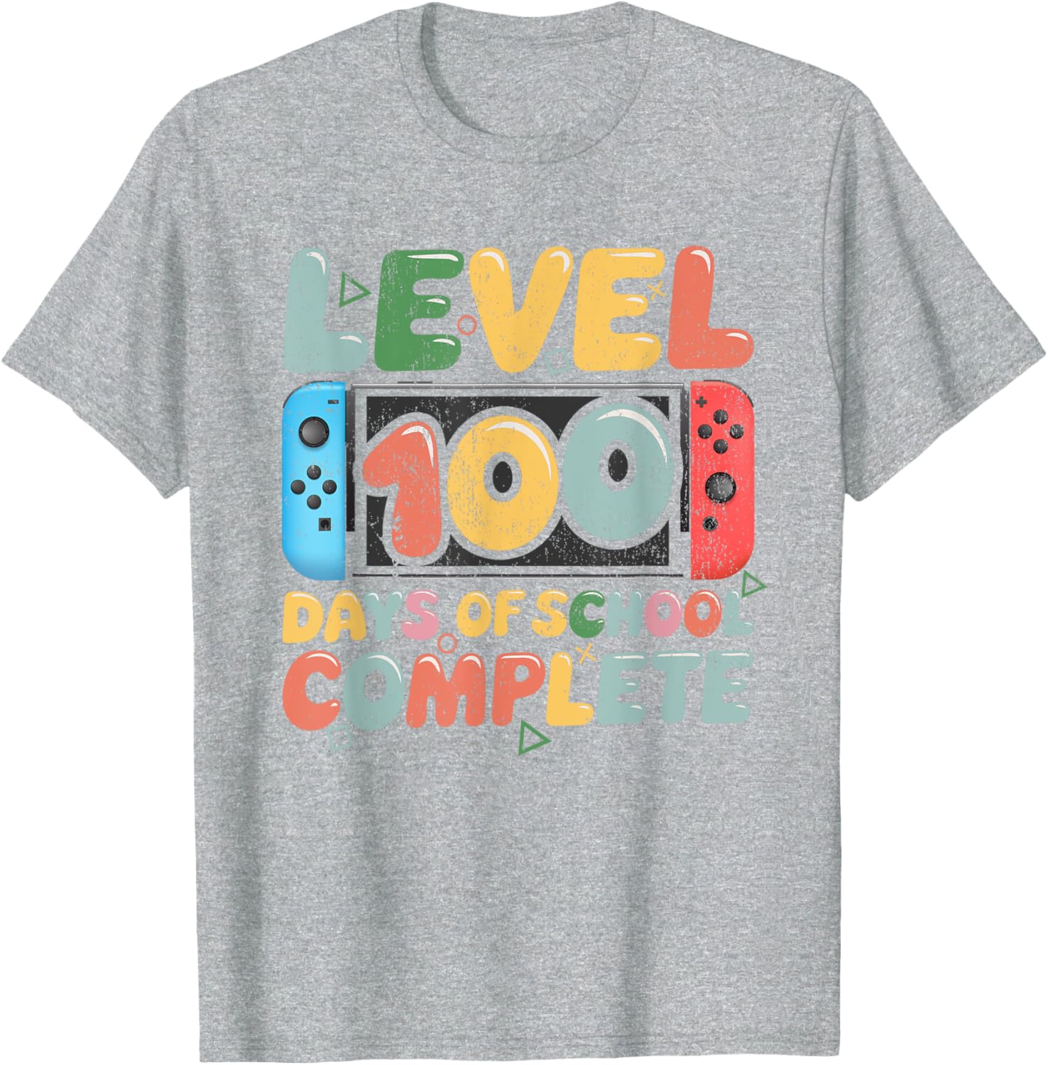 Level 100 Days of School Complete Video Game Kids T-Shirt for Fun Learning - 10