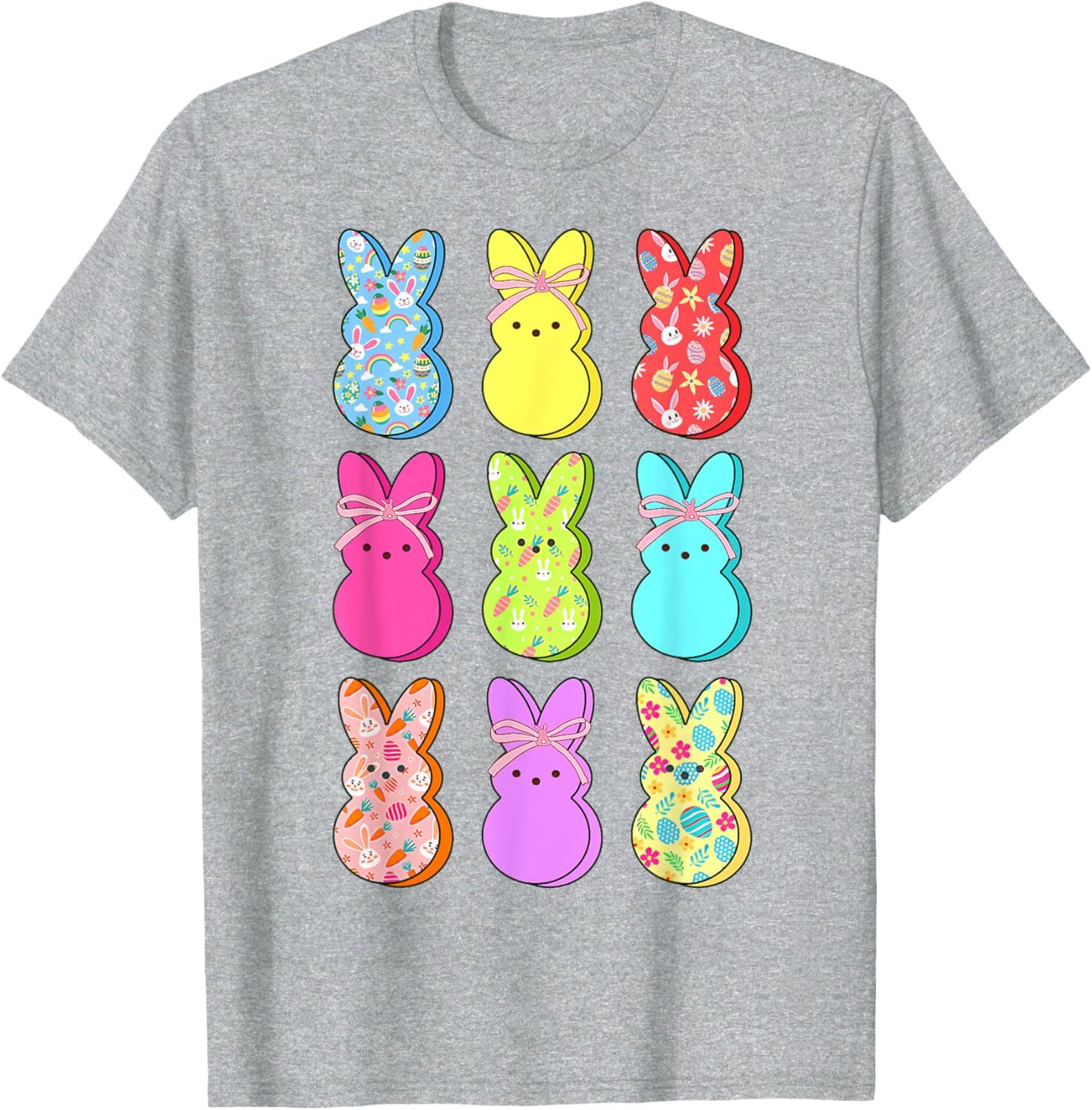 Easter Bunny Floral Bow T-Shirt for Rabbit Lovers - Perfect for Girls and Women - 12