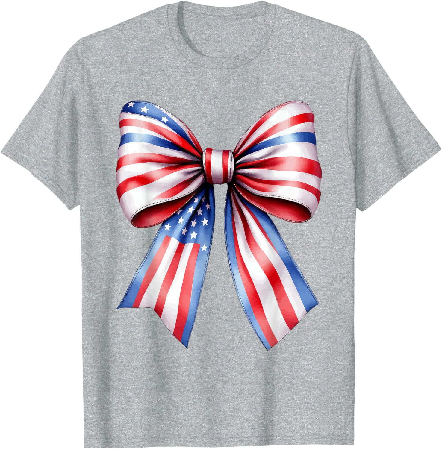 Patriotic USA Bow Tee for July 4th and Memorial Day Celebrations - 5