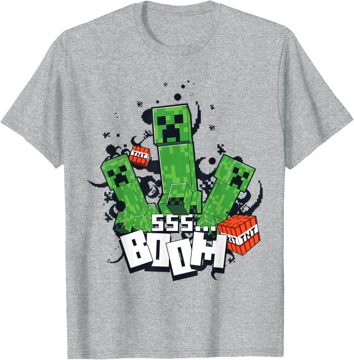 Minecraft Creeper Explosion Boom T-Shirt Fun Gamer Apparel for Everyone - 14