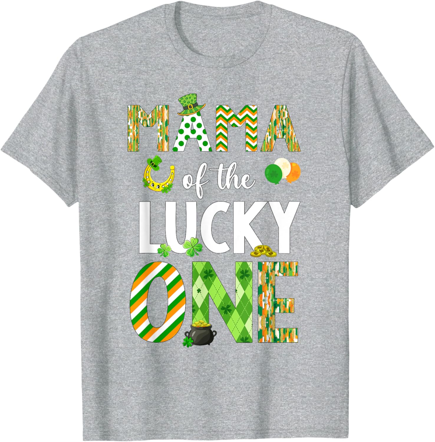 Mama Of The Lucky One 1st Birthday T-Shirt for St. Patrick's Day Fun - 9