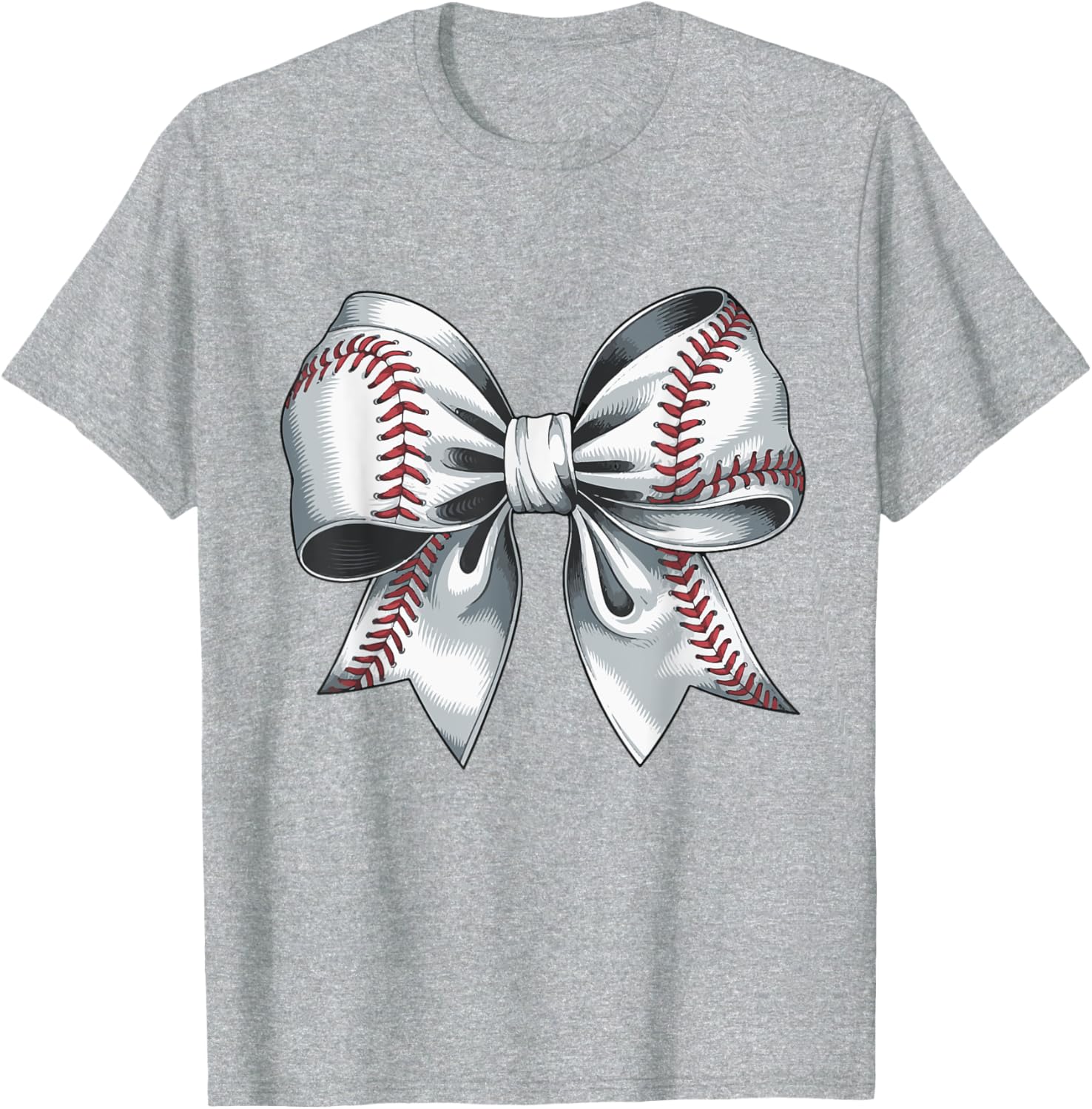 Cute Baseball Bow T-Shirt for Moms - Perfect Gift for Baseball Moms - 24