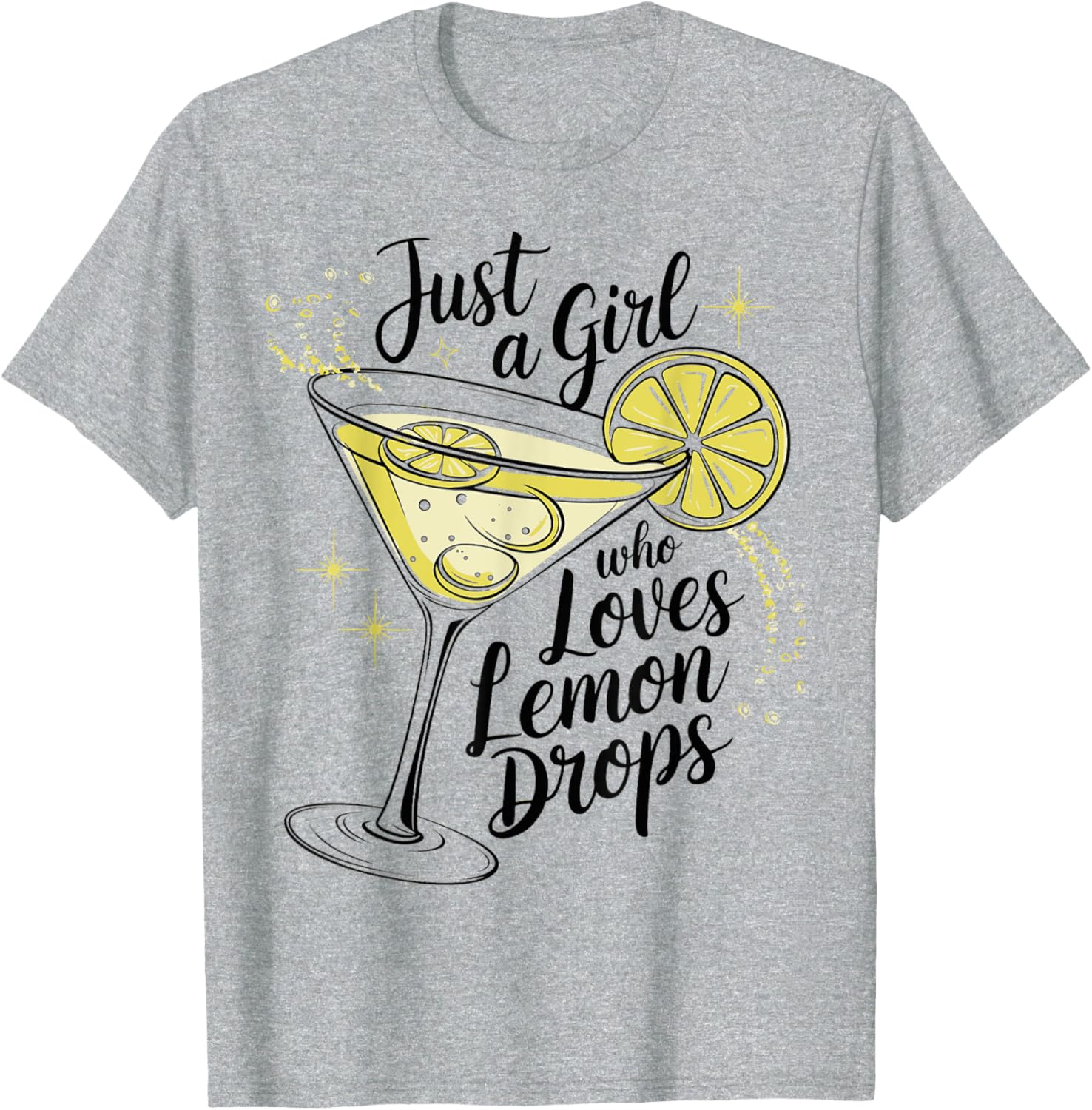 Martini Drinker Lemon Drop Cocktail T-Shirt for Proud Mixology Fans - 1