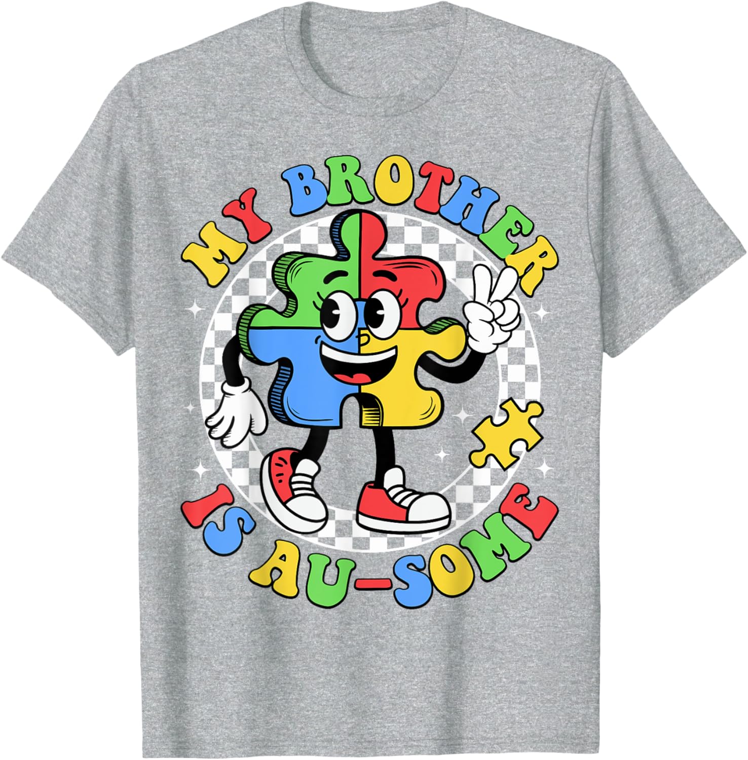Retro Awesome Sister T-Shirt for Autism Awareness, Fun and Stylish Design - 10