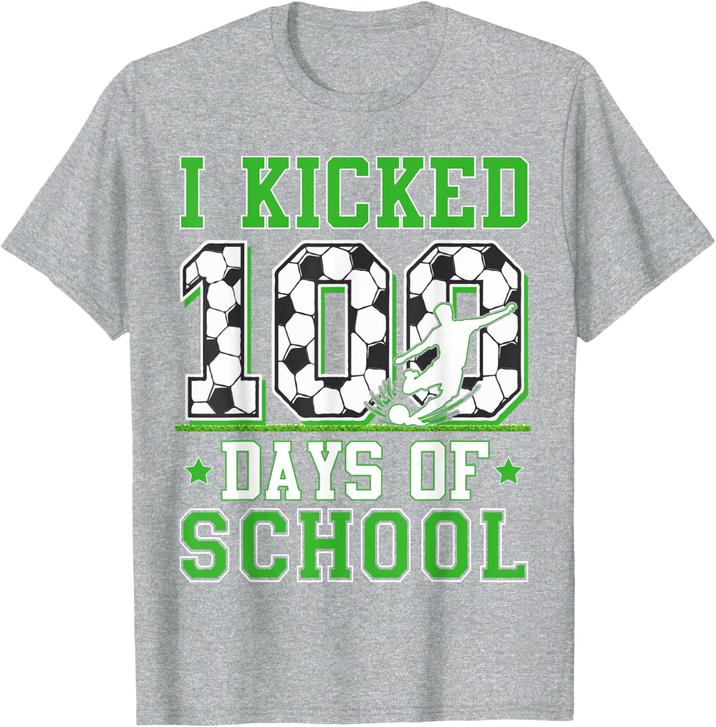 100 Days of School Soccer T-Shirt for Kids - Fun Boys' Apparel - 3