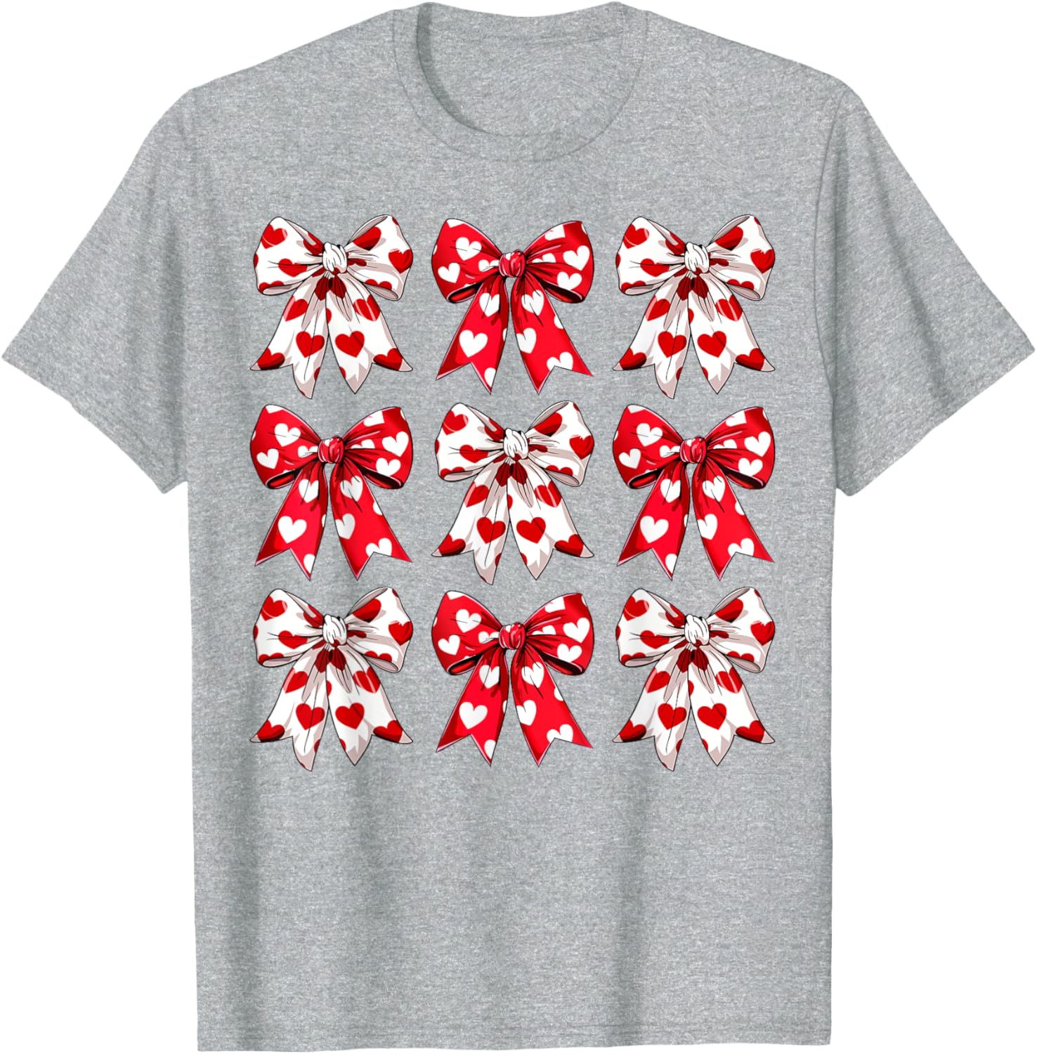 Valentine's Day Heart Bow T-Shirt for Women, Girls, Kids & Toddlers - 21