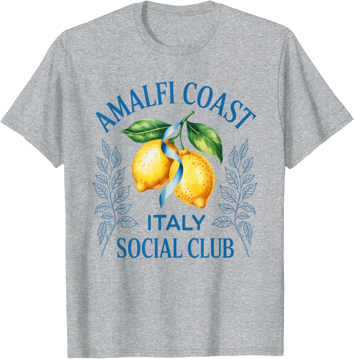 Amalfi Coast Capri Lemons Italy Social Club T-Shirt for Travel Lovers - 1