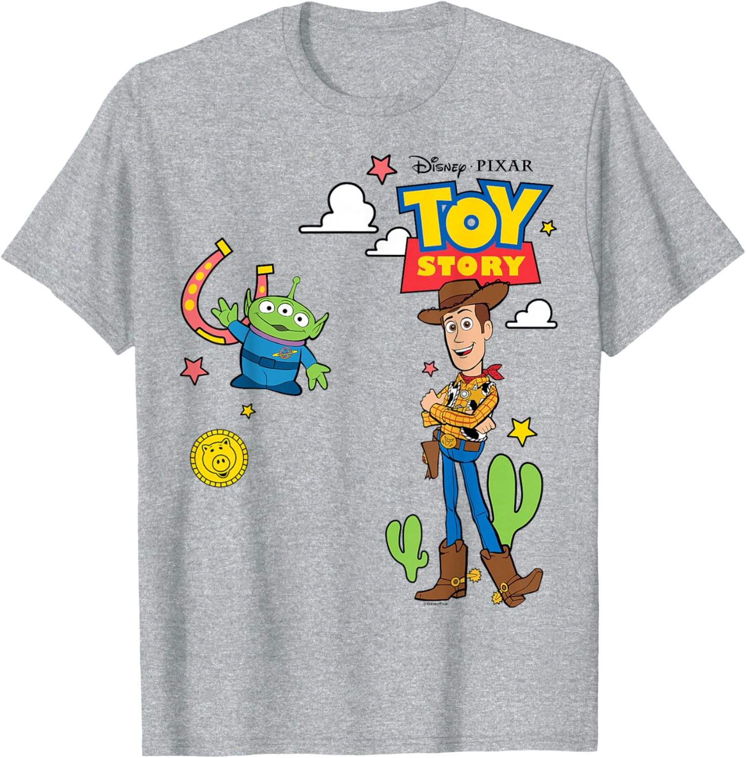 Toy Story 4 Woody and Alien T-Shirt for Kids and Adults Fun Design - 16