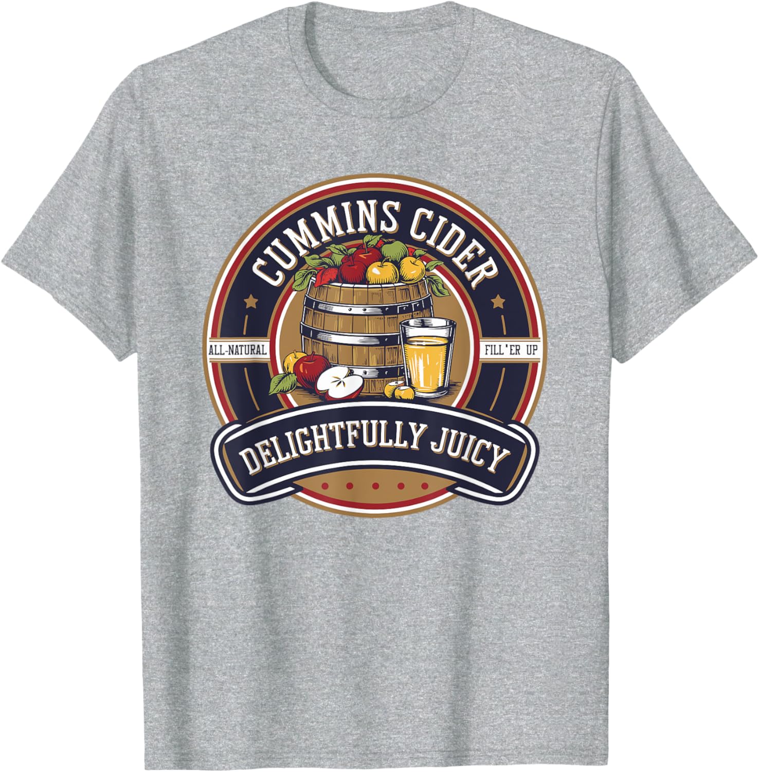 Haul Cummins Apple Cider Juicy Label Logo T-Shirt for Casual Style - 17