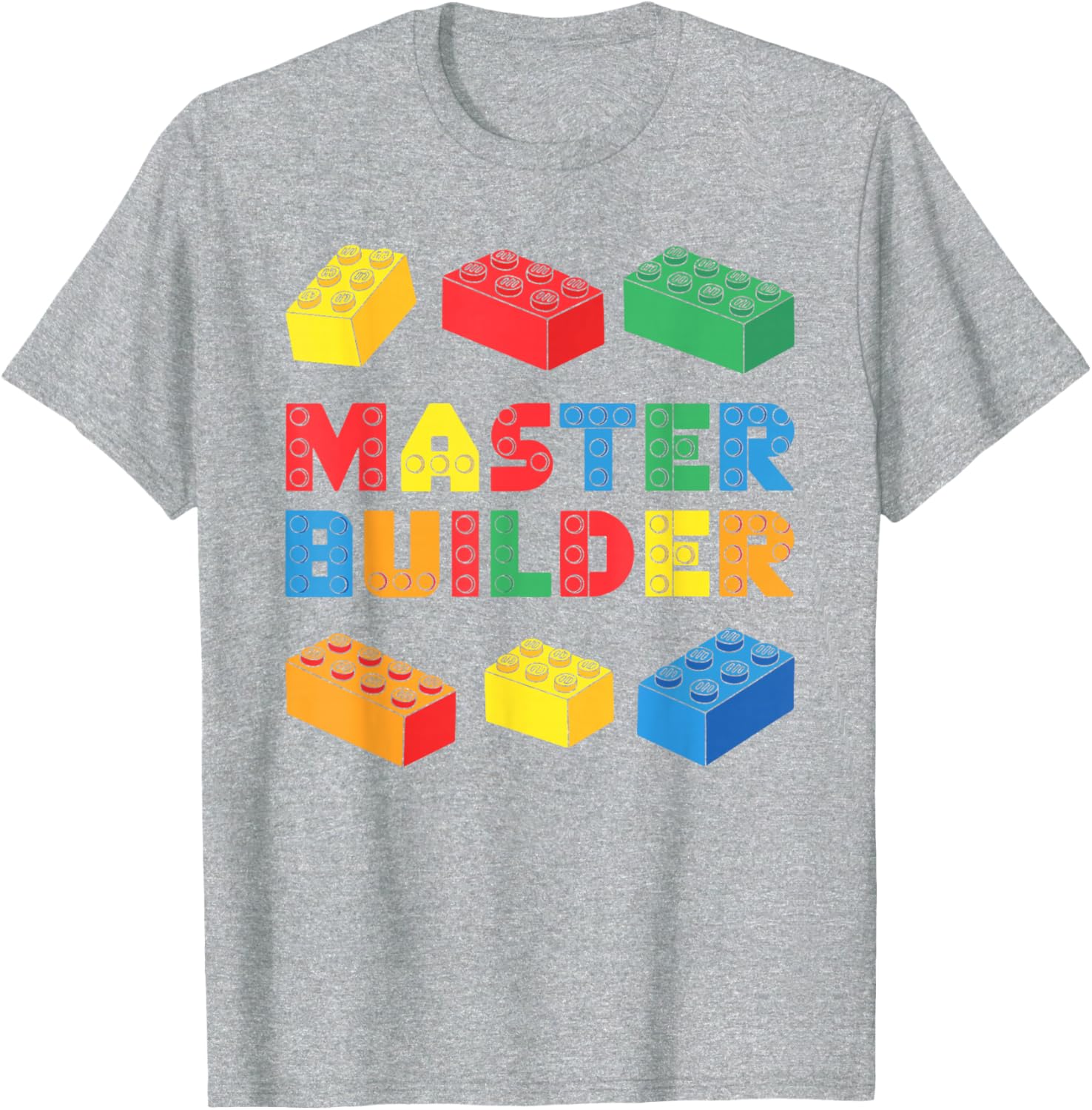 Master Builder T-Shirt for Kids and Adults with Fun Brick Design - 8