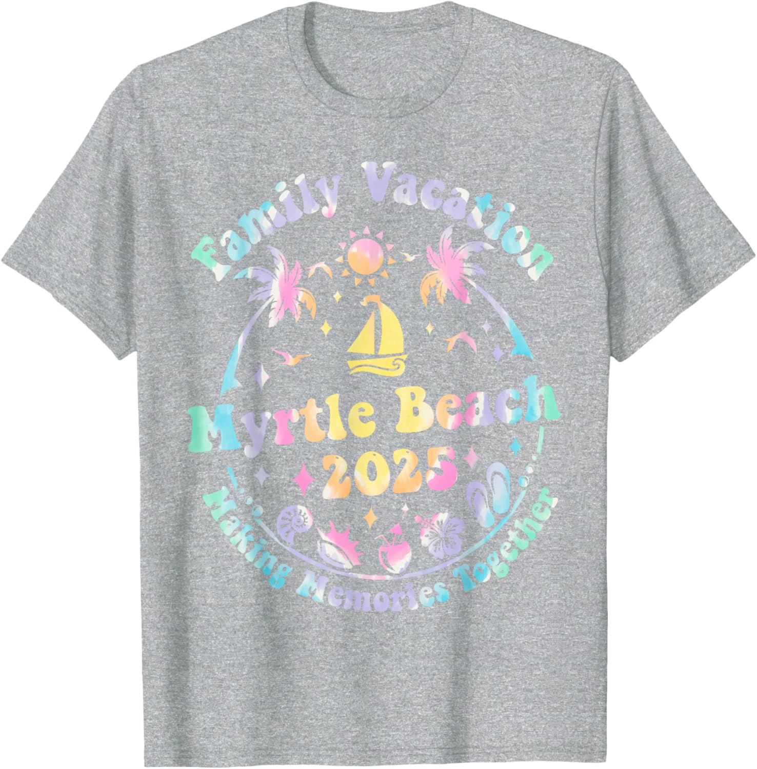 Family Vacation Myrtle Beach 2025 Matching Summer T-Shirt for Fun Times - 7