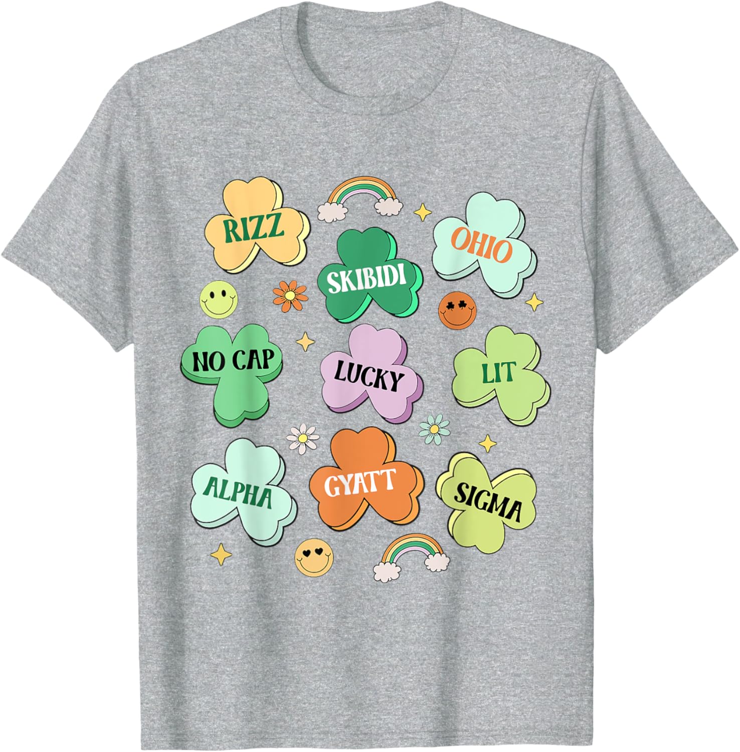 Funny Skibidi St Patricks Day Shamrock T-Shirt for Kids and Teens - 9