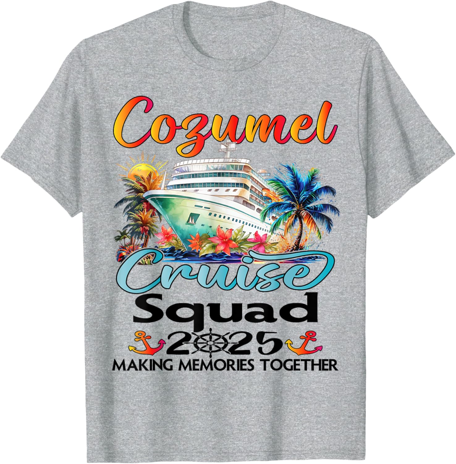Cozumel Cruise Squad 2025 Family T-Shirt for Fun Group Adventures - 5