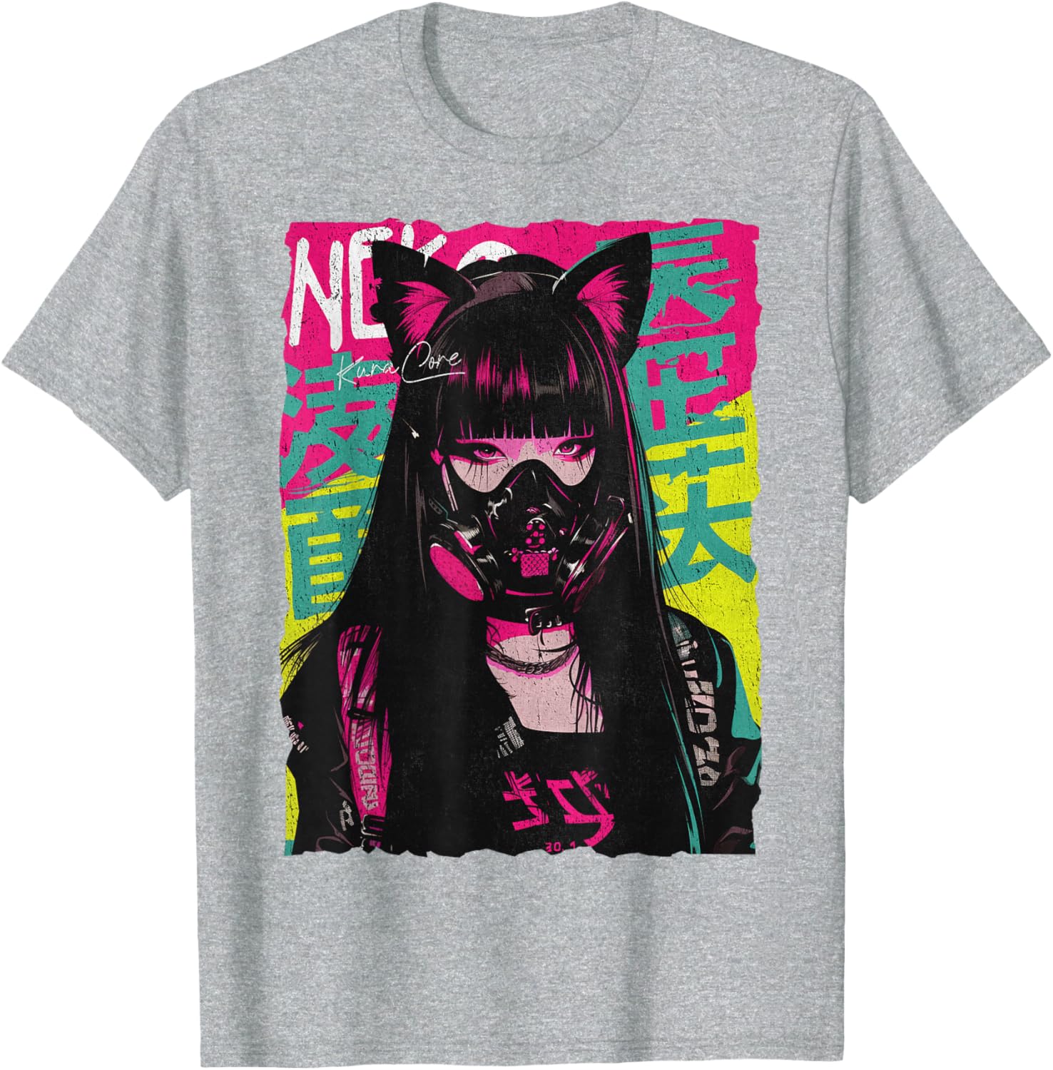 Japan Streetwear Cyberpunk Neko Anime T-Shirt for Stylish Techwear Fans - 5