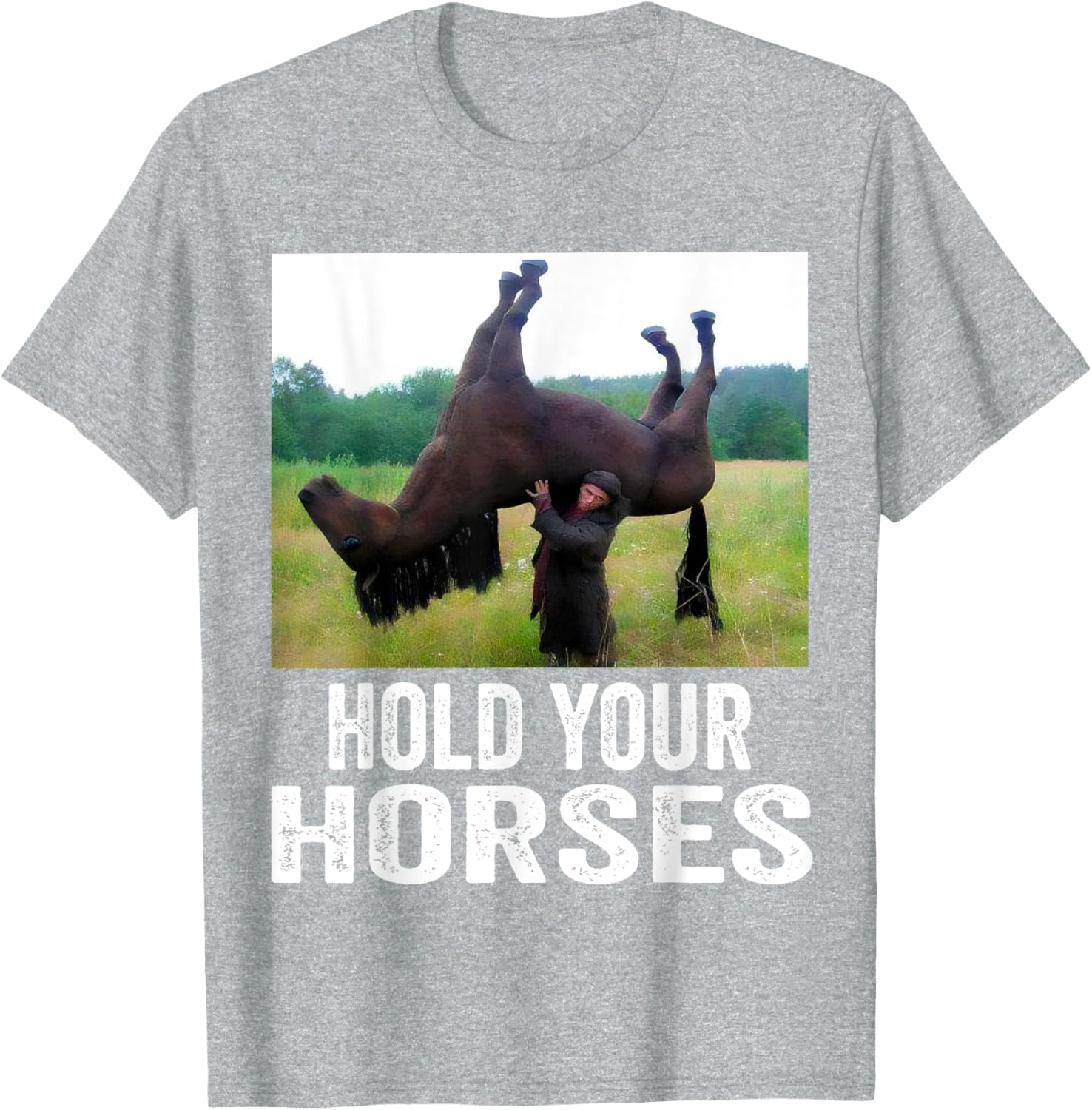 Hold Your Horses Funny Horse Meme T-Shirt for Men and Women - 10