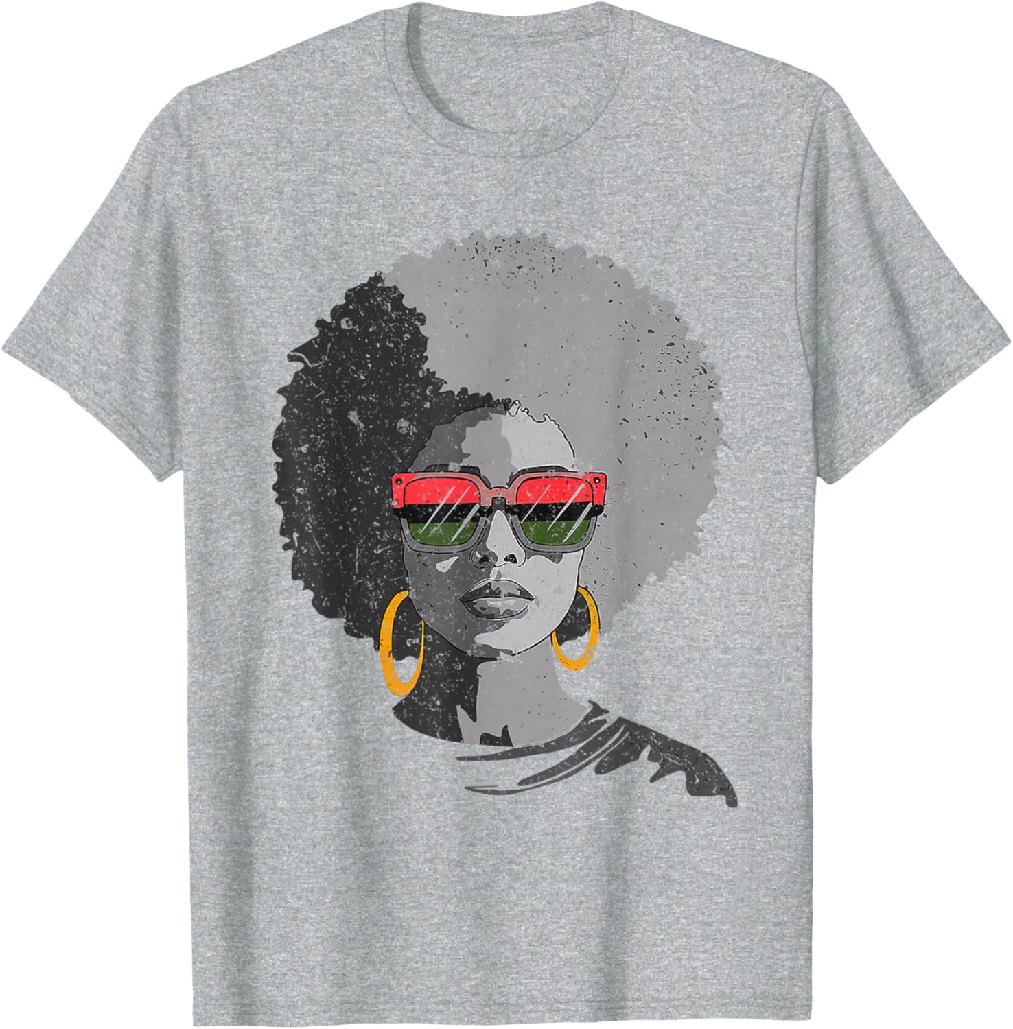 Black Queen Afro Melanin Juneteenth T-Shirt for Women - Stylish & Proud - 4