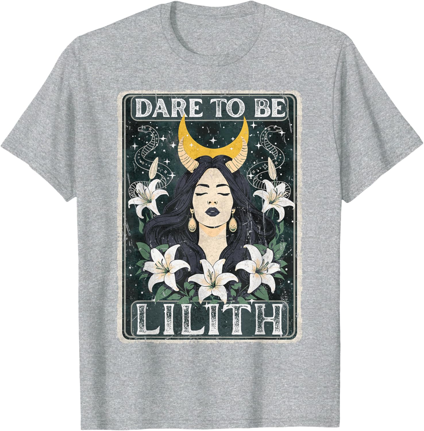 Lilith Tarot Card Goddess T-Shirt for Pagan Witches and Tarot Lovers - 7