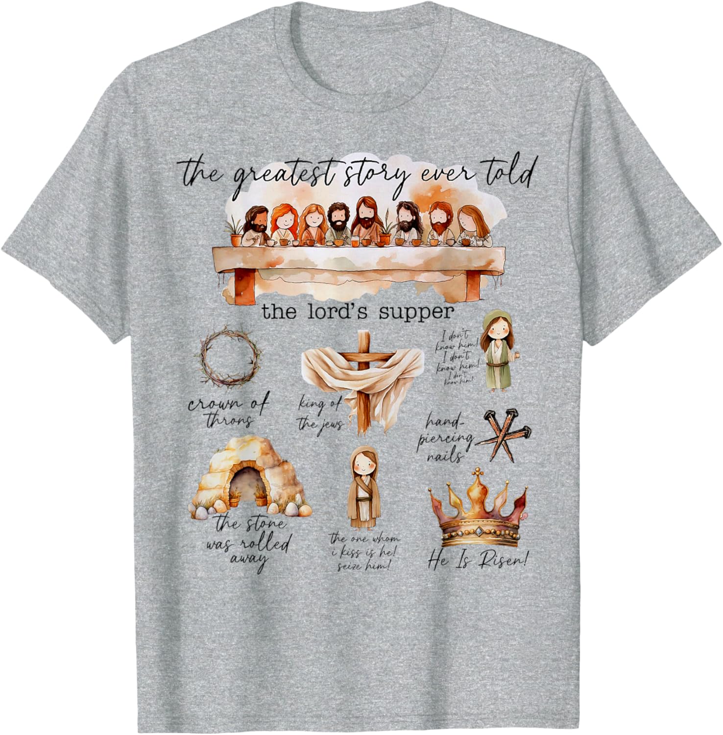 Easter Story T-Shirt The Greatest Story Ever Told for Christian Celebrations - 16