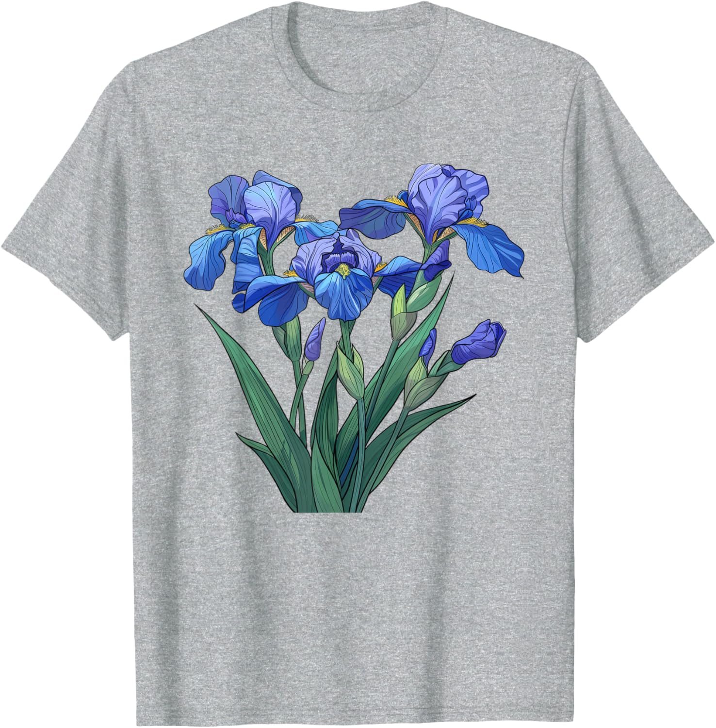 Iris Flowers Anime T-Shirt - Stylish and Colorful Graphic Tee - 6