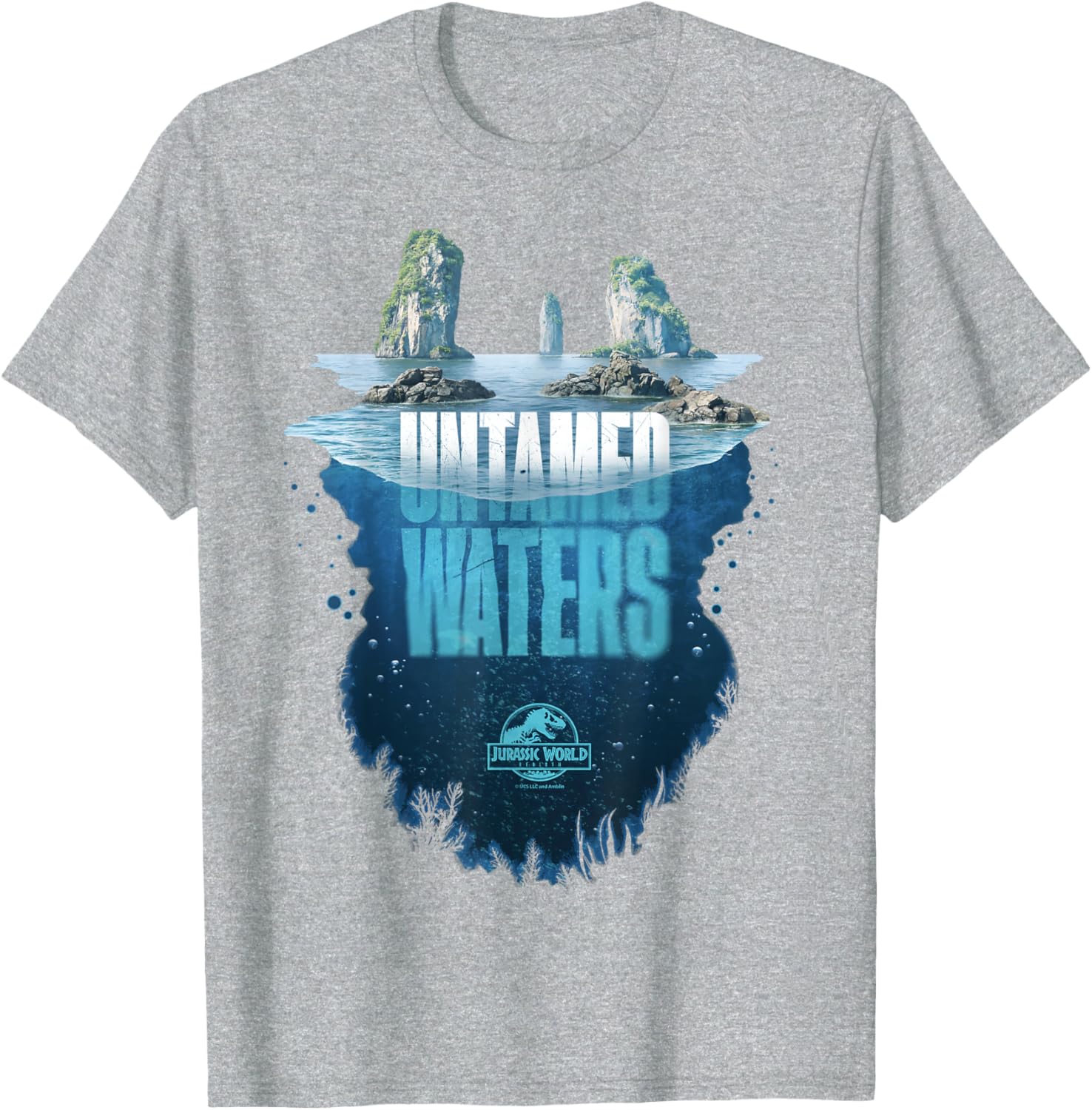 Jurassic World Rebirth Untamed Waters Island T-Shirt for Dino Fans - 28