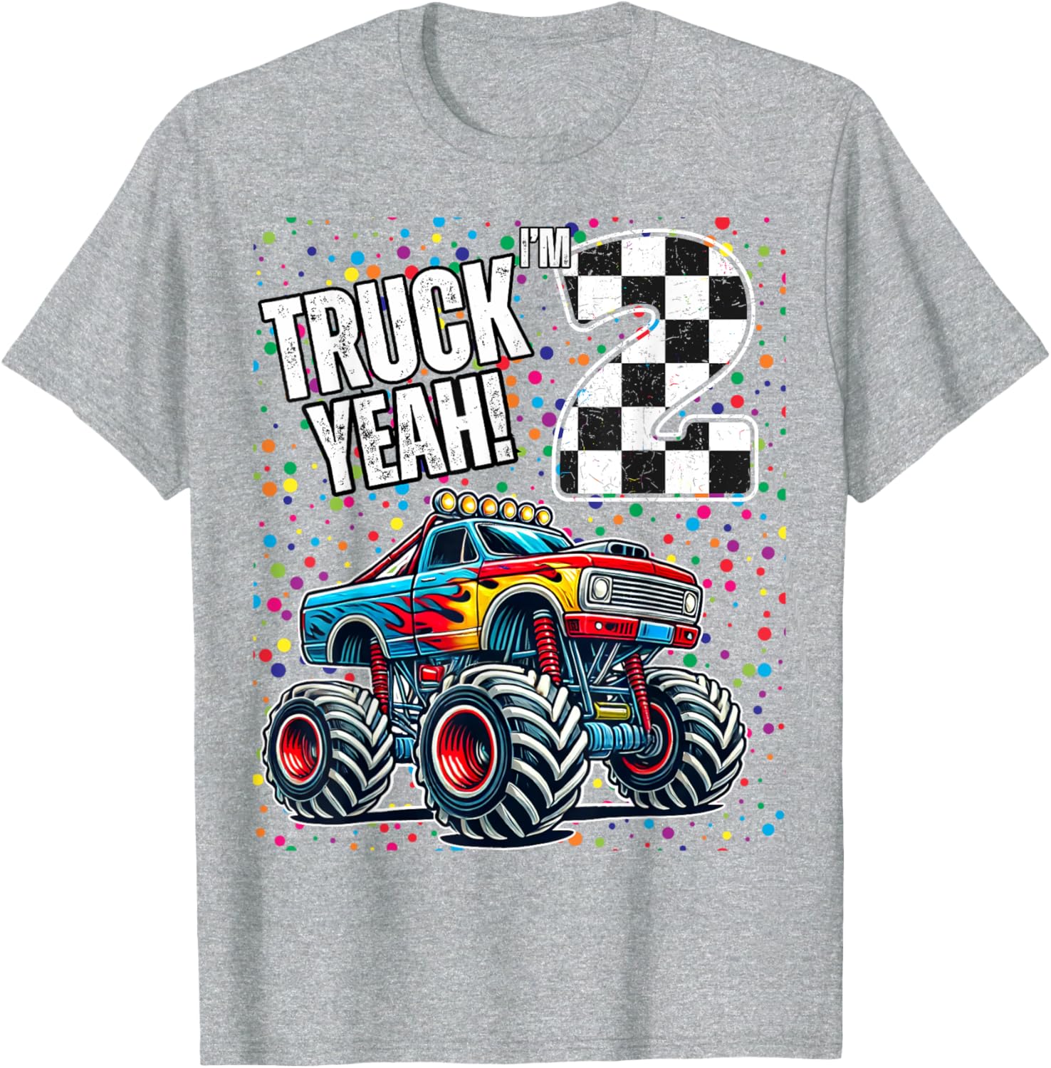 2nd Birthday Monster Truck Shirt for Boys - Fun Family T-Shirt - 2